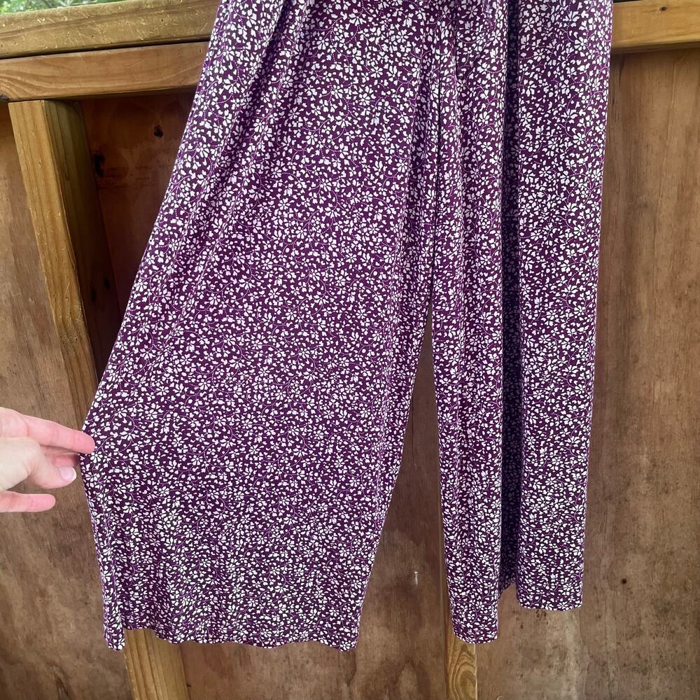 Anthropologie Maeve Claremont Jumpsuit Purple Floral Size XS - Picture 8 of 13